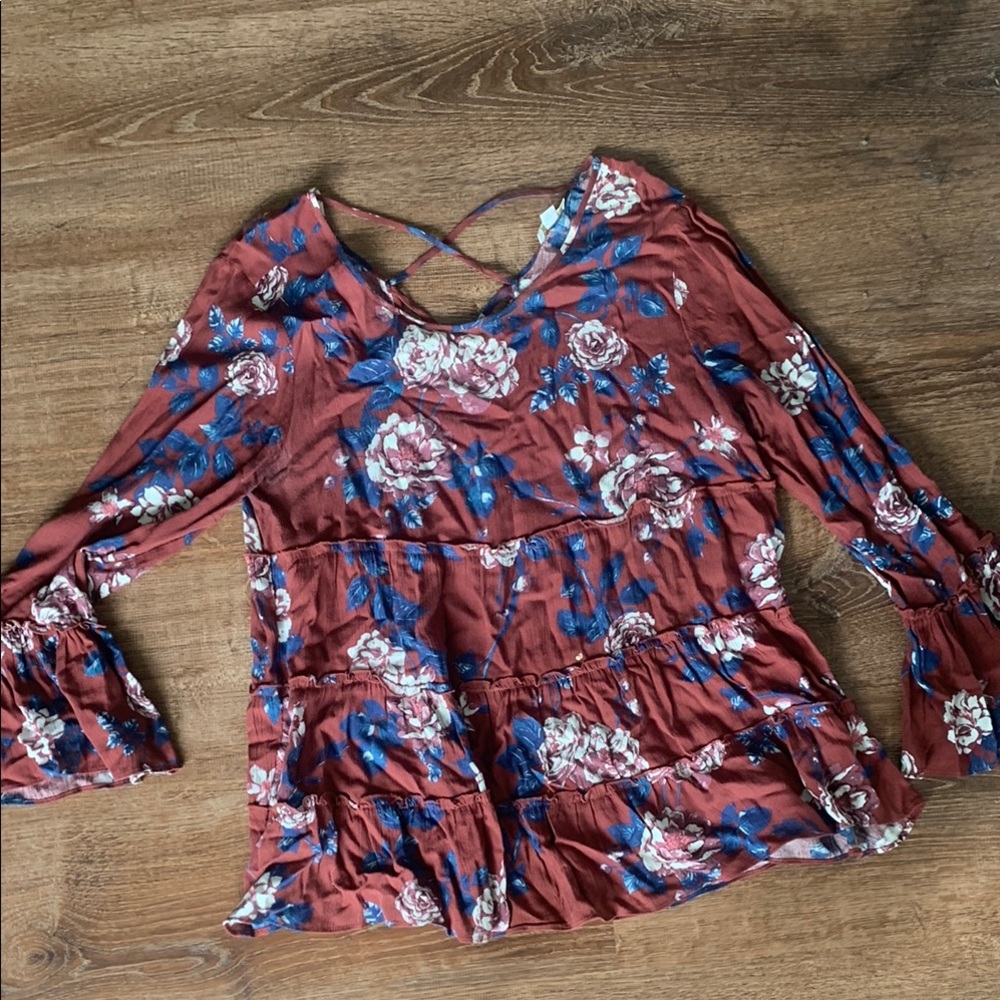 Floral Rust Women's Top